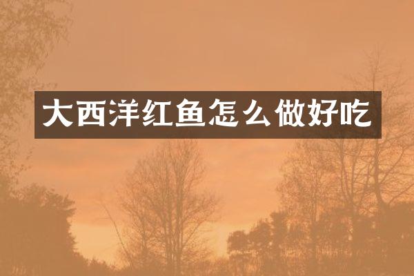 大西洋红鱼怎么做好吃