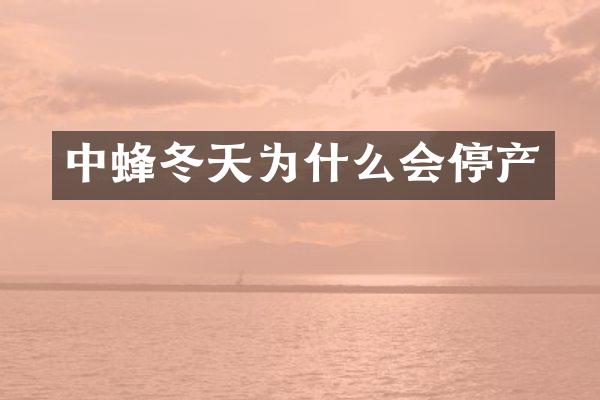 中蜂冬天为什么会停产