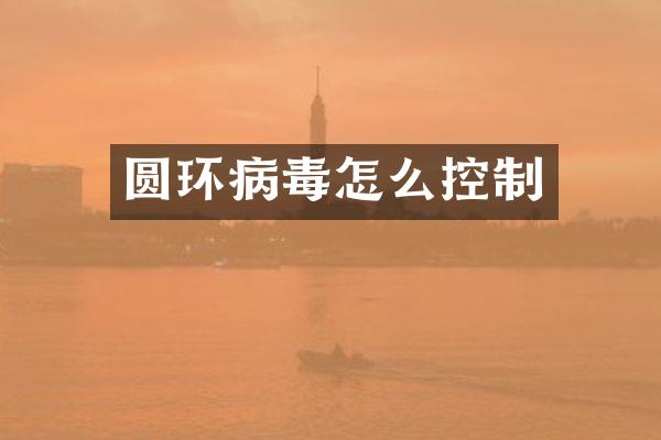 圆环病毒怎么控制