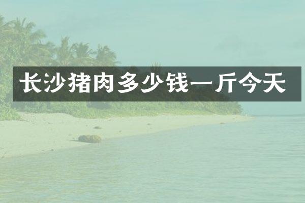 长沙猪肉多少钱一斤今天