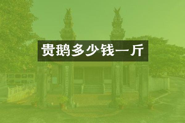 贵鹅多少钱一斤