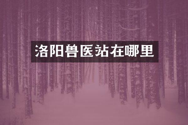 洛阳兽医站在哪里