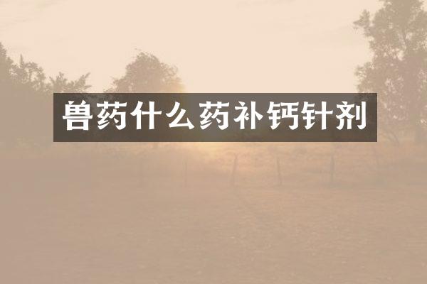 兽药什么药补钙针剂