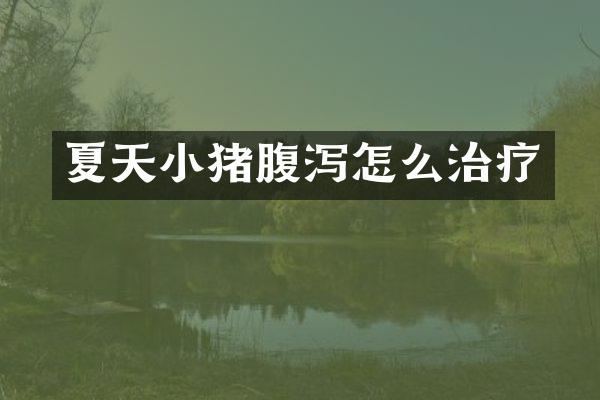夏天小猪腹泻怎么治疗