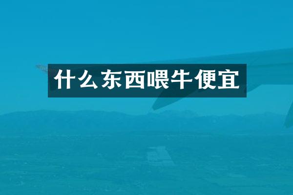 什么东西喂牛便宜
