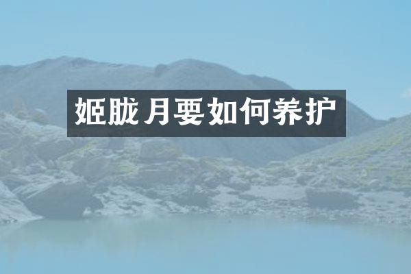 姬胧月要如何养护