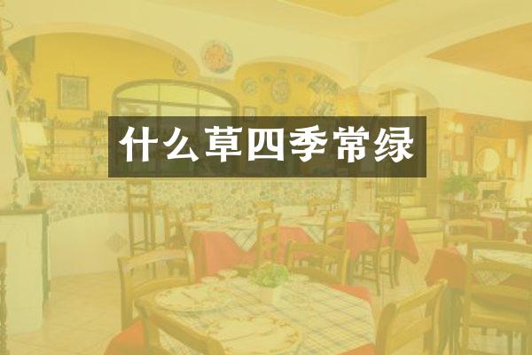 什么草四季常绿