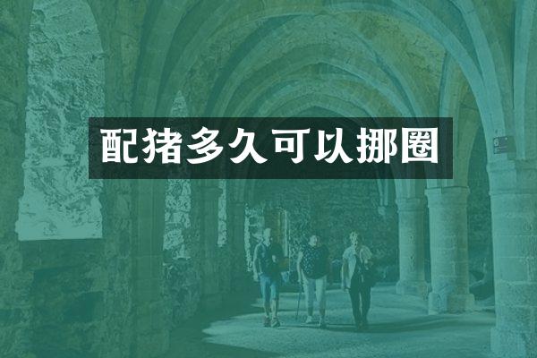 配猪多久可以挪圈