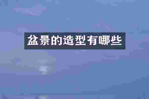盆景的造型有哪些