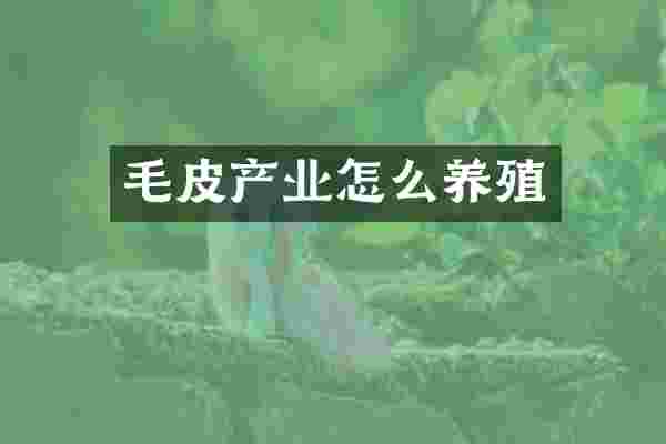 毛皮产业怎么养殖