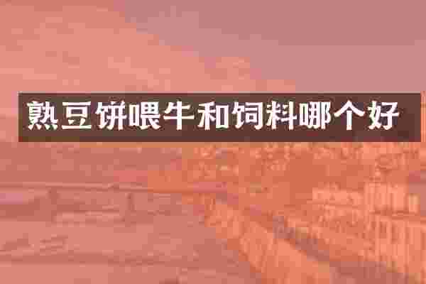 熟豆饼喂牛和饲料哪个好