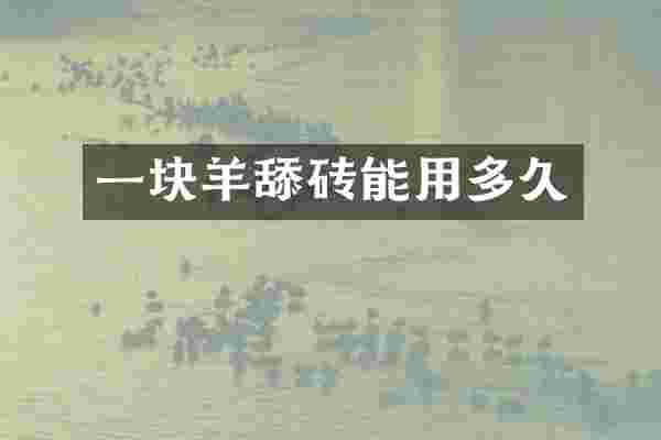 一块羊舔砖能用多久