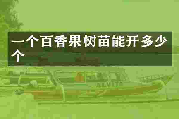 一个百香果树苗能开多少个