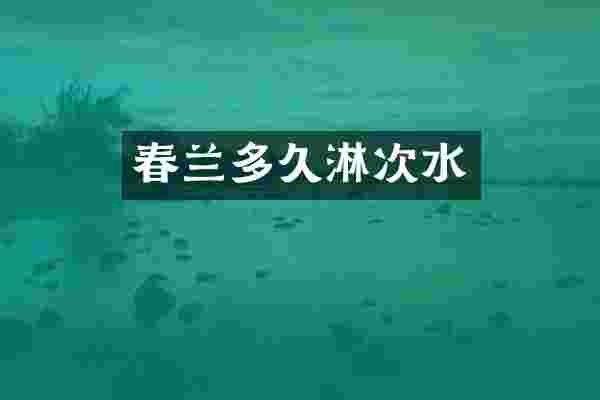 春兰多久淋次水