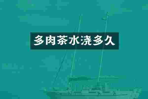 多肉茶水浇多久