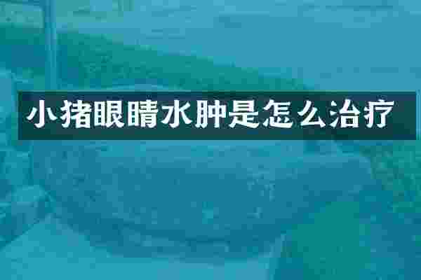 小猪眼睛水肿是怎么治疗