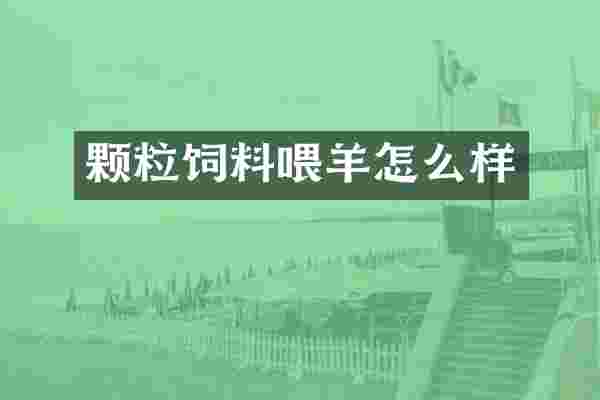 颗粒饲料喂羊怎么样