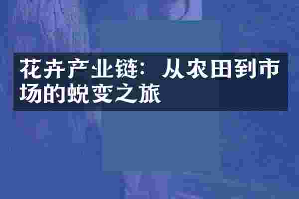 花卉产业链：从农田到市场的蜕变之旅