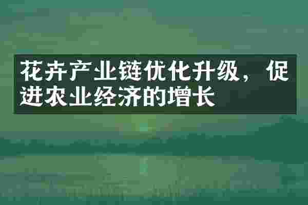 花卉产业链优化升级，促进农业经济的增长