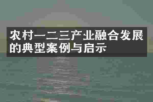 农村一二三产业融合发展的典型案例与启示