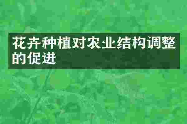 花卉种植对农业结构调整的促进