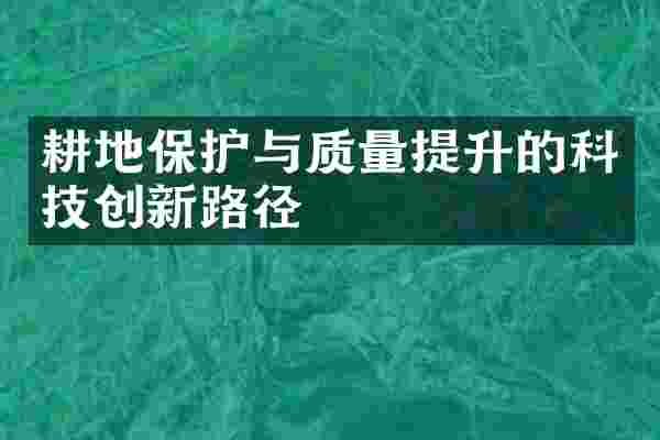耕地保护与质量提升的科技创新路径