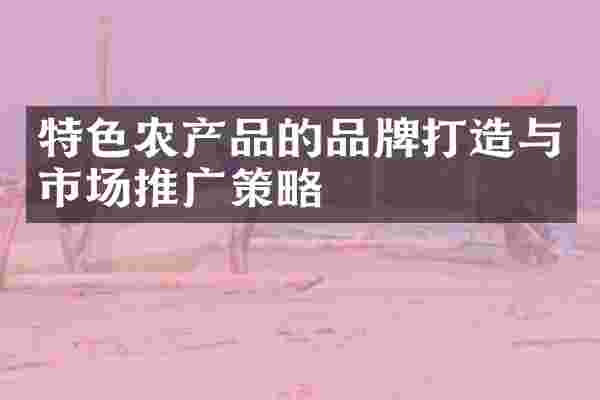 特色农产品的品牌打造与市场推广策略
