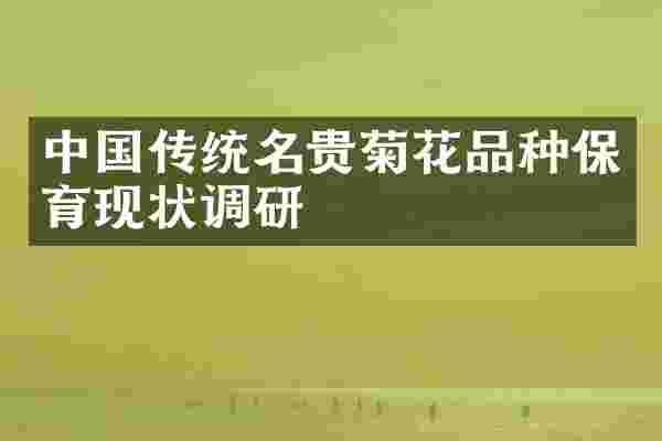 中国传统名贵菊花品种保育现状调研