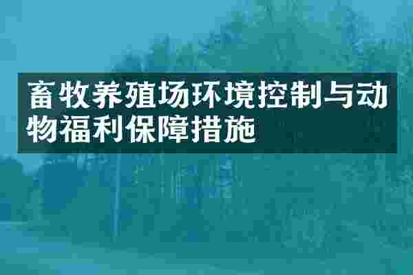 畜牧养殖场环境控制与动物福利保障措施